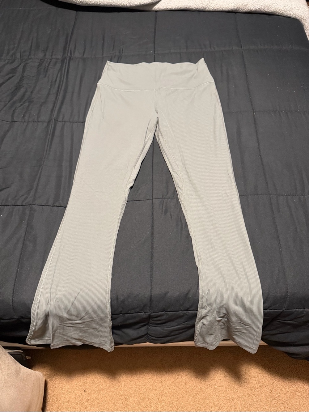 lululemon athletica Light Gray Flare Leggings